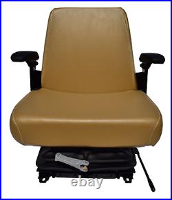 Brown Zero Turn Mower Suspension Seat with Slides and Armrests SCAG
