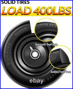11X6.00-5 Flat Free Lawn Mower Tire and Wheel, 11X6X5 Solid Front Tires for Zero