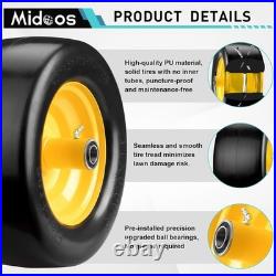 11X6.00-5 Flat Free Tire, 2 Pcs 11X6.00-5 Tires for Zero Turn Mower, 11X6-5 Lawn