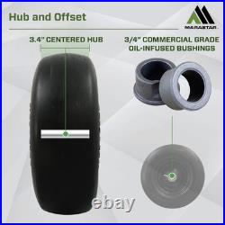 11x4.00-5 Smooth Tread Flat-Free Tire Set for Zero Turn Mower Easy Install