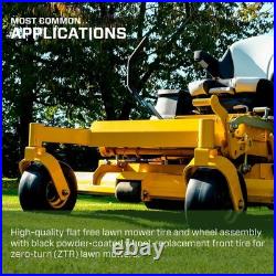 11x4.00-5 Smooth Tread Flat-Free Tire Set for Zero Turn Mower Easy Install