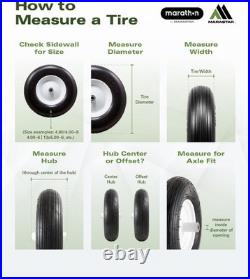 11x4.00-5 Smooth Tread Flat-Free Tire Set for Zero Turn Mower Easy Install