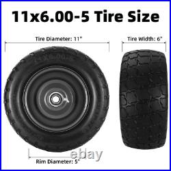11x6.00-5 Flat Free Lawn Mower Tires 2Pk for Zero Turn Mowers Load 400lbs 11x6.00-5 Flat Free Lawn Mower Tires 2Pk for Zero Turn Mowers Load 400lbs