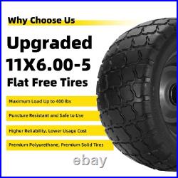 11x6.00-5 Flat Free Lawn Mower Tires 2Pk for Zero Turn Mowers Load 400lbs 11x6.00-5 Flat Free Lawn Mower Tires 2Pk for Zero Turn Mowers Load 400lbs
