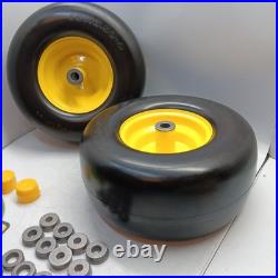 13X6.50-6 Flat-Free Lawn Mower Tire & Wheel Set of 2, Zero-Turn Mower Front Tire