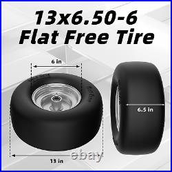 13X6.5-6 Flat Free Lawn Tires, Zero Turn Mower Assembly for Commercial Garden La