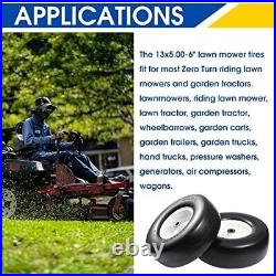 13x5.00-6 Flat Free Lawn Mower Tire Zero Turn Mower Front Tire Lawn Garden Turf