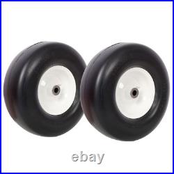 13x5.00 6 Flat Free Solid Lawn Mower Tires 2 Pack Zero Turn Mower Replacement