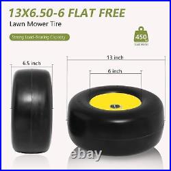 13x6.50-6 Lawn Mower Tires Flat Free Front Tires For Zero Turn Lawn Mower