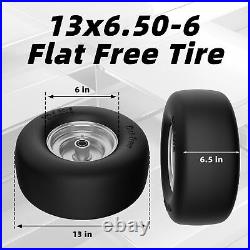 13x6.5-6 Flat Free Lawn Tires, Zero Turn Mower Assembly for Commercial Garden