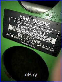 2008 John Deere 997 Commercial Zero Turn Mower. 72 Deck. Yanmar Diesel