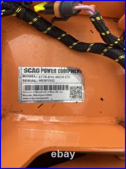 2016 Scag turf tiger 2 Velocity Plus EFI 61 Zero Turn Lawnmower Only 806 Hours