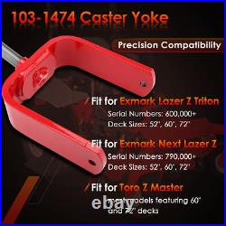 2X Caster Yoke For 52 60 72 Exmark Lazer Z Triton Next Lazer Z Toro Z Master