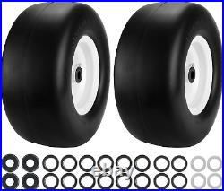 2 Pack 13X6.50 6 Tires Flat Free for Zero Turn Lawn Mower, 13X6.50 6 Solid Smoot