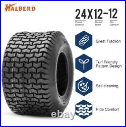2-Pack 24x12-12 Lawn Mower Turf Tires 24x12x12 4 Ply Heavy Duty Zero Turn Mower