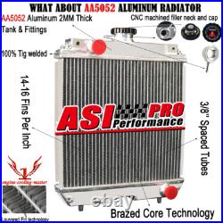 2 ROW Radiator For Kubota GR T TG Lawn Tractors GR2100 G2160 Zero Turn Mowers