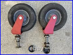 2 Zero Turn Mower Casters Yokes Posts & Front Tires Left & Right Craftsman Z6000