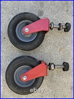 2 Zero Turn Mower Casters Yokes Posts & Front Tires Left & Right Craftsman Z6000