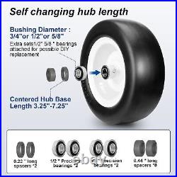 2pcs 13x5.00-6 Flat Free Lawn Mower tires Zero Turn Mower replacement Soli