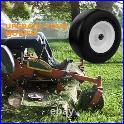 2x 13x6.50-6 Front Flat Free Tire Wheel Set with Bearing For Zero-Turn Lawn Mower