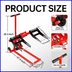 300 lbs Adjustable Lawn Mower Lift Jack with Safety Lock, for Tractors, Atvs