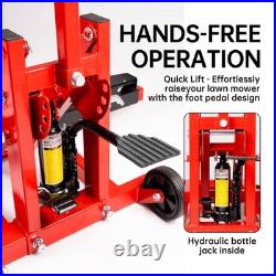 300 lbs Adjustable Zero Turn Lawn Mower, ATV Hydraulic Lift Jack