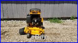 32 Wright Stander Electric Start Commercial Zero Turn Mower stand on