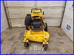 36 Wright Stander RH Rapid Height Commercial Zero Turn Mower stand on ZTR 32