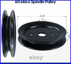 3 Pack 601804 Spindle Assembly 604664 Pulley Replaces Hustler Zero Turn Mower