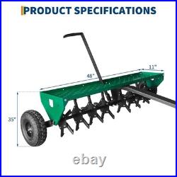 48Plug Aerator Tow Behind Heavy Duty Lawn & Farm Aerator with32 Steel Tines