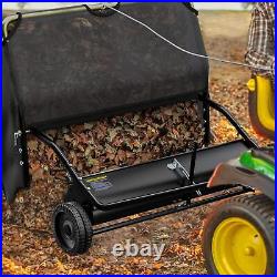 48 Tow Behind Lawn Sweeper Leaf Collector Sweeper for Lawn Grass Sweeper Hopper