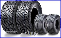 4 WANDA Zero-Turn Lawn Mower Turf Tires 13x6.50-6 & 24x9.50-12 /4PR -13081/13050
