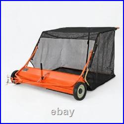 52 Tow Behind Lawn Sweeper 33.55 Cu Ft Adjustable Brush Height Quick Dump Yard