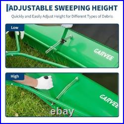 52 Tow Behind Lawn Sweeper 33.5 Cu Ft Hopper Tool-Free Adjustable Brush Height