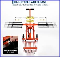 550 lbs Adjustable Zero Turn Lawn Mower, ATV Hydraulic Lift Jack