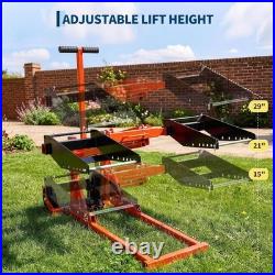 550 lbs Adjustable Zero Turn Lawn Mower, ATV Hydraulic Lift Jack
