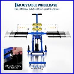 550 lbs Adjustable Zero Turn Lawn Mower ATV Hydraulic Lift Jack with 1M Straps