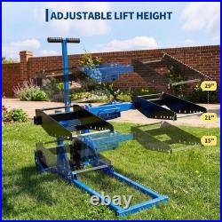 550 lbs Adjustable Zero Turn Lawn Mower ATV Hydraulic Lift Jack with 1M Straps