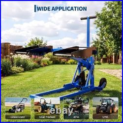 550 lbs Adjustable Zero Turn Lawn Mower ATV Hydraulic Lift Jack with 1M Straps