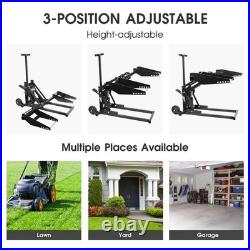 550lbs Steel Lawn Mower Lift Riding Lawn Mower Lift Jack for Lawn Tractors Black