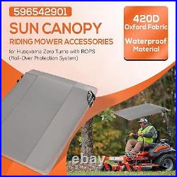 596542901 Sun Canopy ZTR Sun Shade for Husqvarna Zero Turn Mowers with ROPS Bars