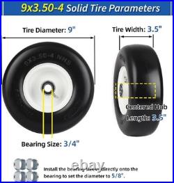 9-Inch Flat-Free Lawn Mower Tire for Zero Turn Mowers Puncture-Proof Design