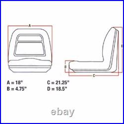 AM144591 Yellow Seat Fits John Deere 717A 727A 737 757 Z-Trak Zero Turn Mower