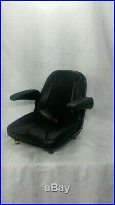 BLACK SEAT With ARM RESTS FOR ZERO TURN MOWERS, RIDING MOWERS, LAWN TRACTORS #UZA