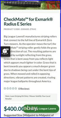 Big League Lawns Check Mate Lawn Striping Kit for eXmark Radius E-Series 52