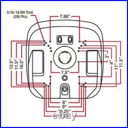 Black Vinyl Seat Fits Exmark Replaces 1-513147