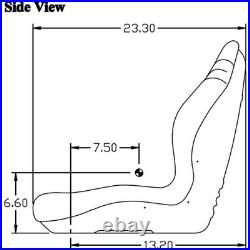 Black Vinyl Seat Fits Exmark Replaces 1-513147