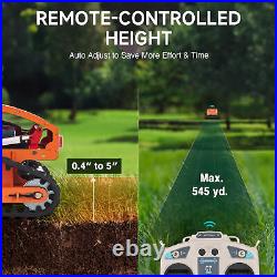 CREWORKS 21 Remote Control Lawn Mower Zero Turn 0.4 to 5 Adj. Cutting Height