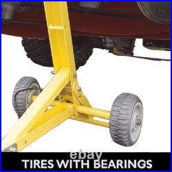 Compact 800 Pound Mower Lift with Twist Handle Safe Maintenance Solution