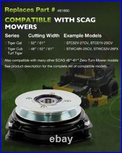 Electric Pulley PTO Clutch For SCAG Tiger Cat Tiger Cub Turf Tiger Mower 461660